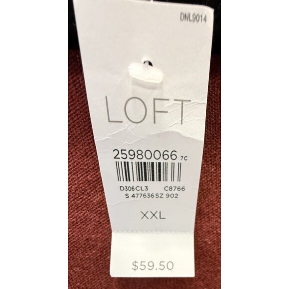 Loft Womens Rust Wrap Front Sweater XXL Viscose/Nylon/Wool Office Wear Casual - Picture 5 of 7